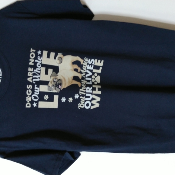 Dog Life Short Sleeve Crew Neck Navy Blue T-Shirt - Picture 4 of 4